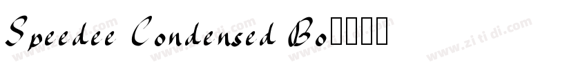 Speedee Condensed Bo字体转换
